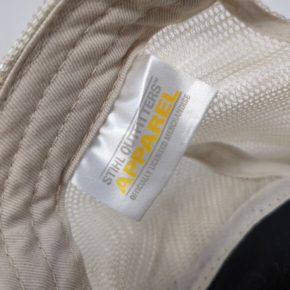 STIHL Leather Patch Snapback Trucker Hat Black One Size Mesh Back - Picture 10 of 10